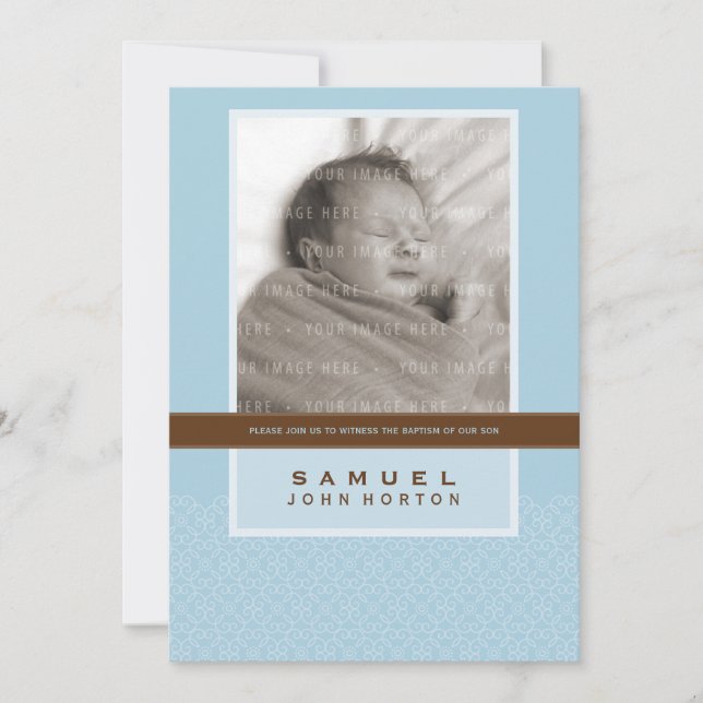 PHOTO BAPTISM INVITATION :: dit doucement 4P (Devant)
