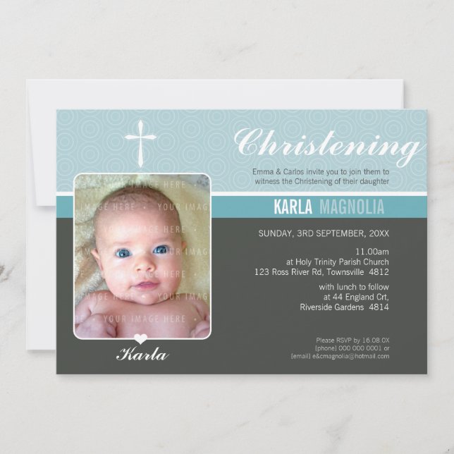 PHOTO BAPTISM INVITATION :: peace 5 L (Devant)