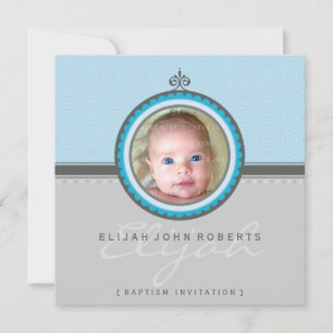 PHOTO BAPTISM INVITATIONS : 4SQ fantaisiste