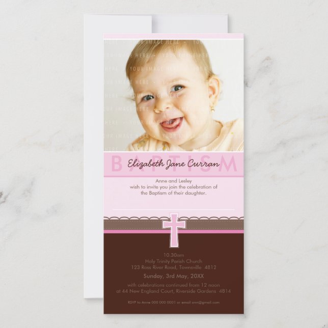 PHOTO BAPTISME INVITATIONS :: pure 2 (Devant)