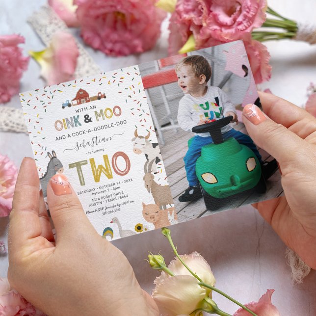 Photo Barnyard Farm 2e Invitation anniversaire (Créateur téléchargé)