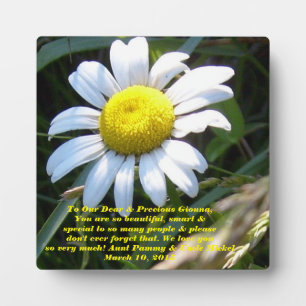 Photo Belle Plaque Gionna avec marguerite