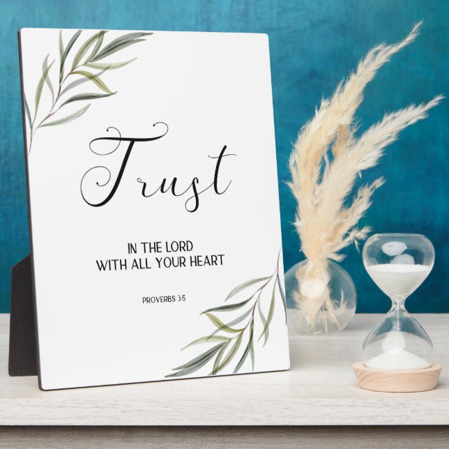 Photo Bible verse Proverbs leaves scripture  Plaque (Côté)