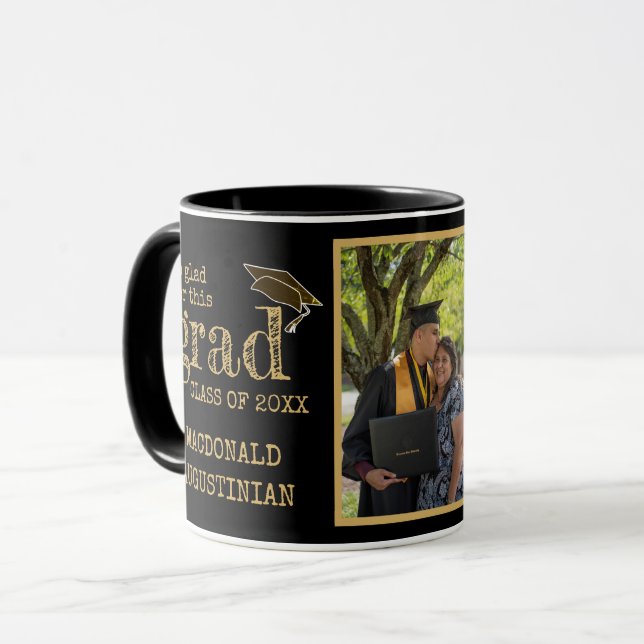 Photo Black Gold élégant Mug (Devant gauche)