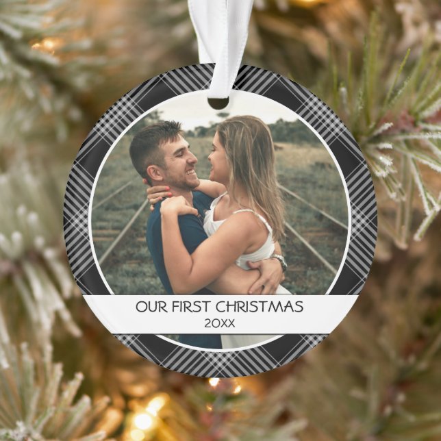 Photo Black Plaid de notre premier couple de Noël (Arbre)