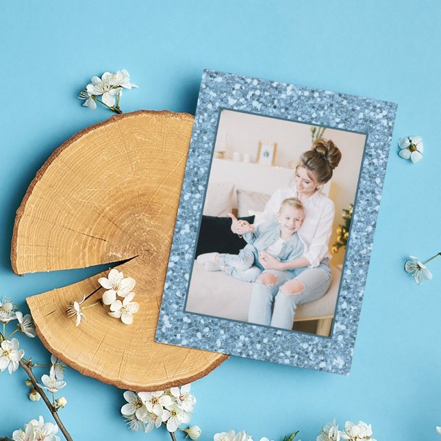 Photo bleu moderne Carte Fête des Mères (Créateur téléchargé)