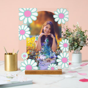Photo bleu simple Daisy