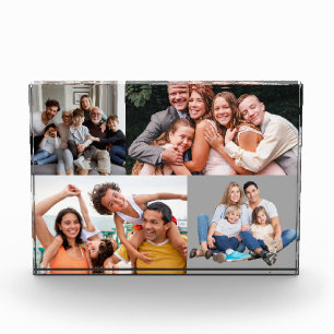 Photo Bloc acrylique personnalisé de famille de 4 photos
