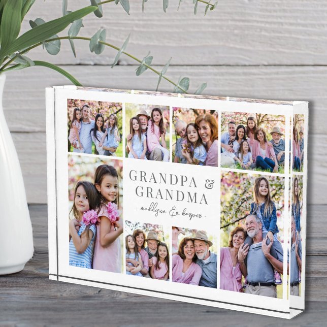 Photo Bloc de photos en acrylique pour collage de grands (Grandparents Photo Collage)