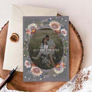 Photo Boho Flowers Enregistrer la carte Date