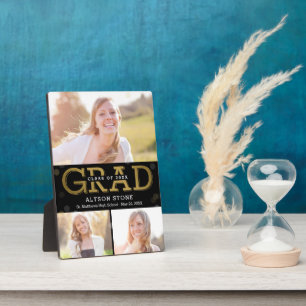 Photo Bokeh Collage ÉDITABLE Plaque de graduation de cou