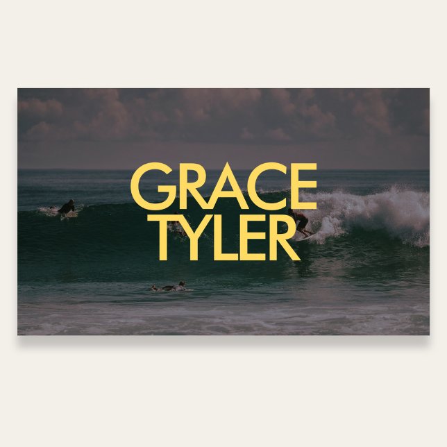 Photo Bold Modern QR Code White Business Card Visitenkarte (Von Creator hochgeladen)