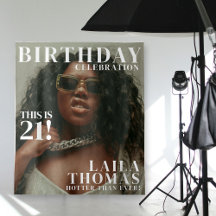 Photo Booth Birthday Party Magazine Cover Backdrop
