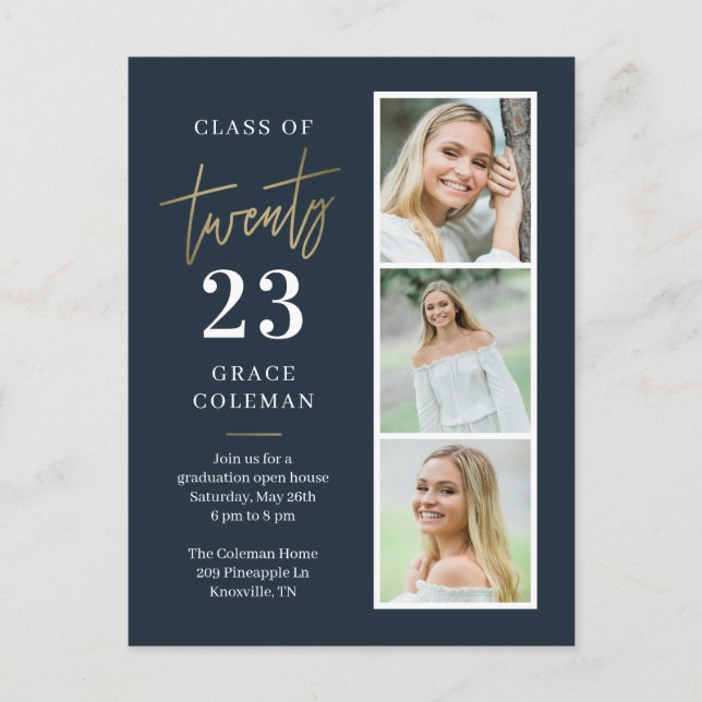 Photo Booth Graduation Party Invitation Carte post (Devant)