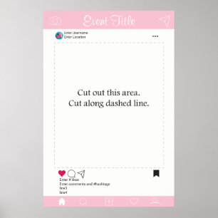 Photo Booth Prop Frame Poster Social Media Design
