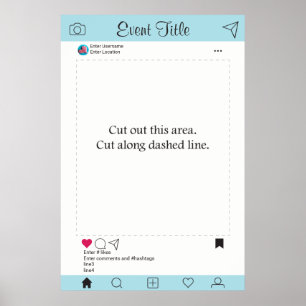 Photo Booth Prop Frame Poster Social Media Design