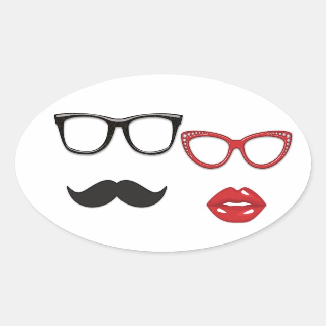 Photo Booth Props Stickers Moustache (Devant)