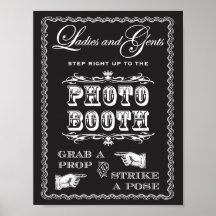 Photo Booth Strike A Poster Sign
