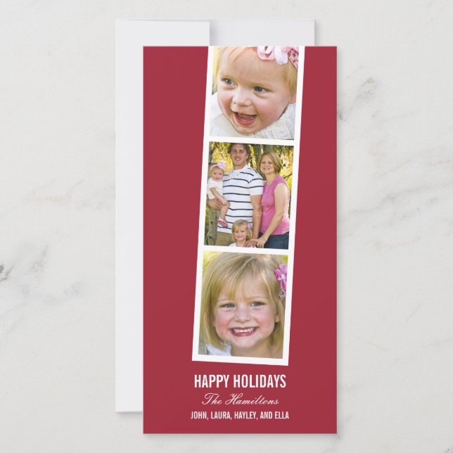Photo Booth Style Carte photo de vacances (Devant)