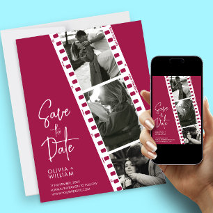 Photo Booth Wedding Enregistrer La Date Invitation