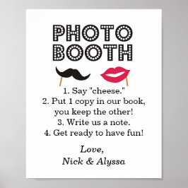 Photo Booth Wedding/Party Sign Poster