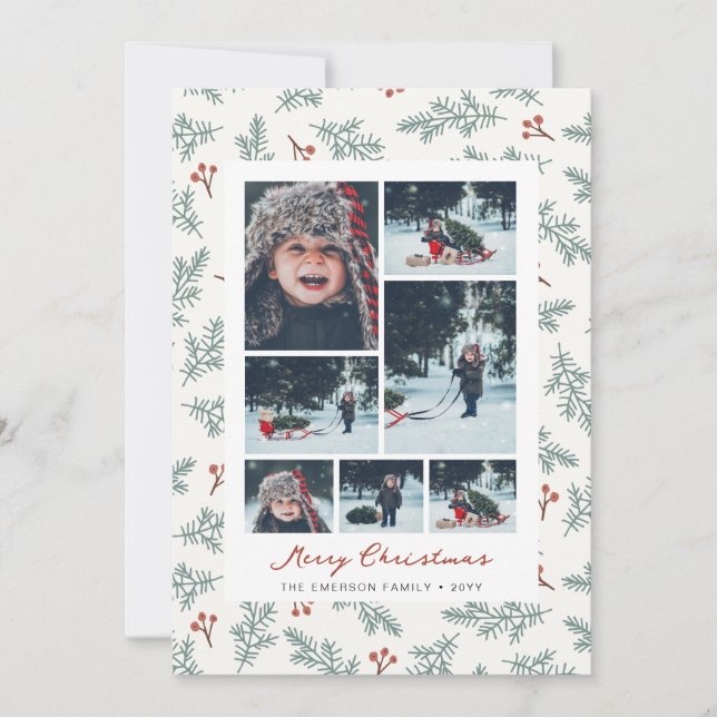 Photo Botanique Carte de Noël (Devant)