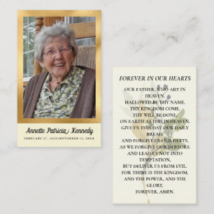 Photo botanique Carte de prière funéraire commémor