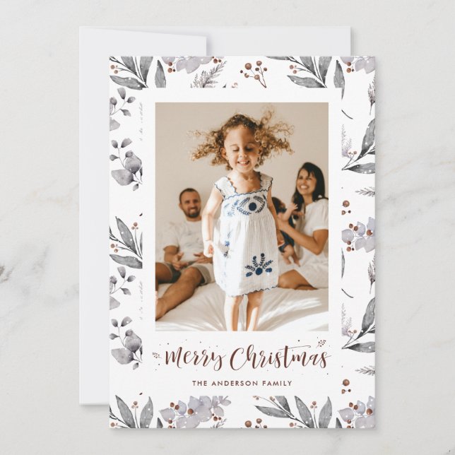 Photo botanique Joyeuse carte de Noël (Devant)