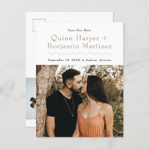 Photo branchée Wave Enregistrer la date Carte post