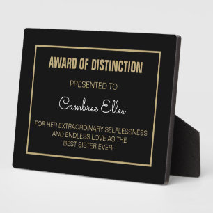 Photo Cadeau CHERCHÉ ! Plaque de la table du Prix Best S