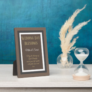Photo Cadeau mariage ! Plaque mariage de bénédictions pe