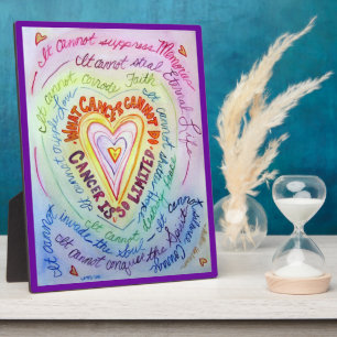 Photo Cancer Arc-en-ciel Plaque de peinture de coeur