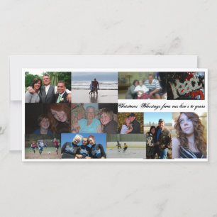 photo card, collage, feiertagskarte