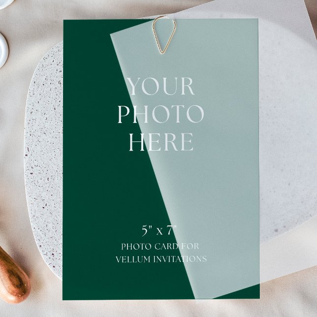Photo Card for Vellum Wedding Invitations Einladung (Von Creator hochgeladen)