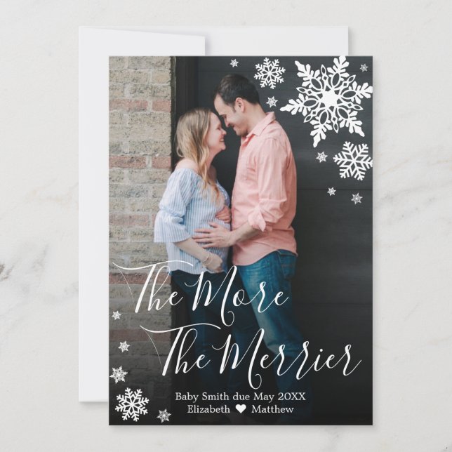 Photo Carte de Faire-part de grossesse de Noël (Devant)