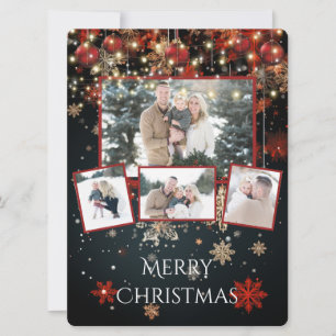 Photo Carte de Noël Flèches de neige Lumières à co