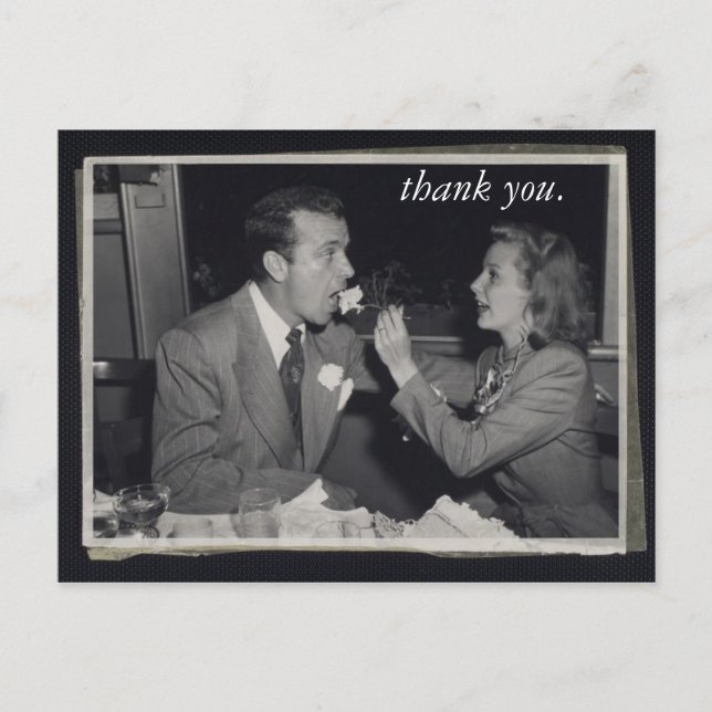 Photo Carte de remerciements cadeau mariage person (Devant)