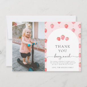 Photo Carte de remerciements fraise