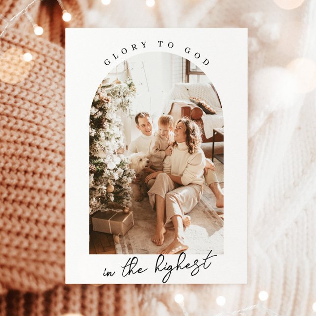 Photo Cartes de Noël, Gloire à Dieu Carte religieu (Créateur téléchargé)