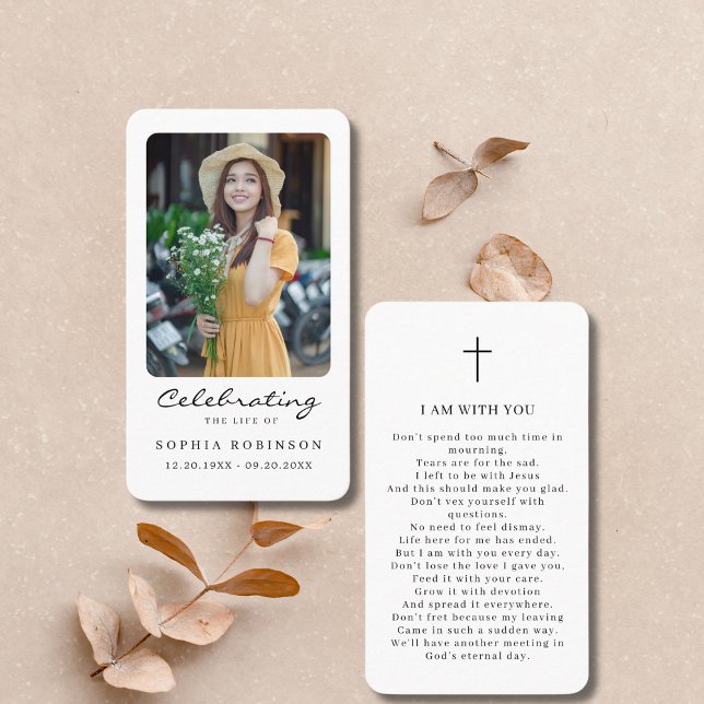 Photo Célébration de la vie Carte de prière du Sou (Créateur téléchargé)