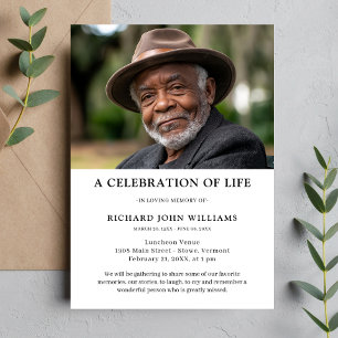 Photo Celebration of Life Memorial Invitation