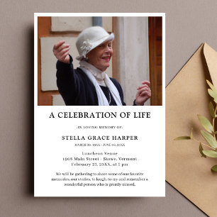Photo Celebration of Life Memorial Invitation