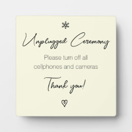 Photo Cérémonie de Mariage débranchée Plaque de calligra