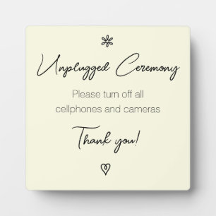Photo Cérémonie de Mariage débranchée Plaque de calligra