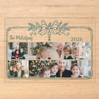 Photo Chic Minimalist Christmas Greenery Acryleinladungen