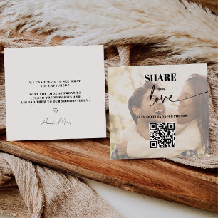 Photo Chic Partagez les cartes de table Love QR Co
