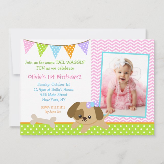 Photo Chien Chien Chien Chien Puppy Invitations de (Devant)