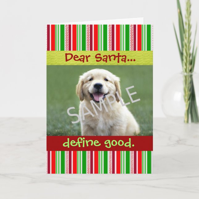 Photo Chien mignon Noël Cartes de voeux (Devant)