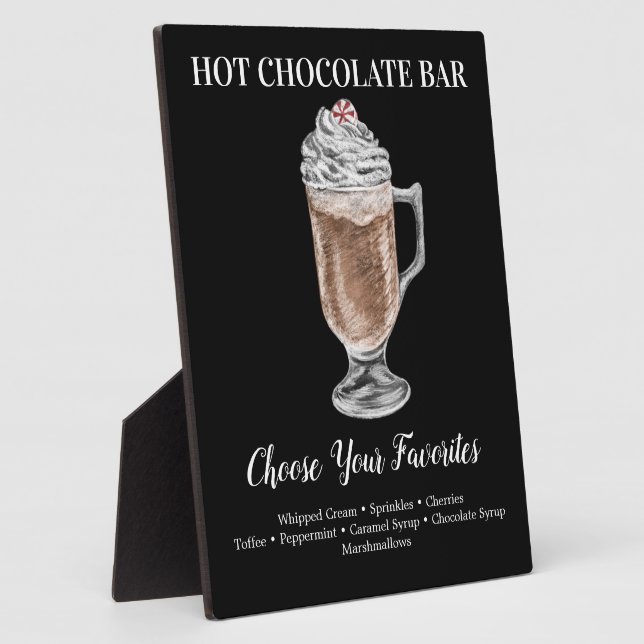 Photo Chocolat chaud Bar Boire Plaque (Côté)