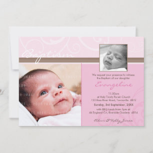 PHOTO CHRISTENING INVITATIONS :: caritatif 3L